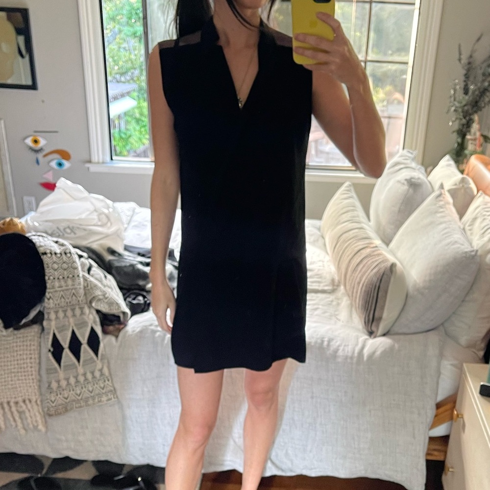 Sandro Paris black vest dress